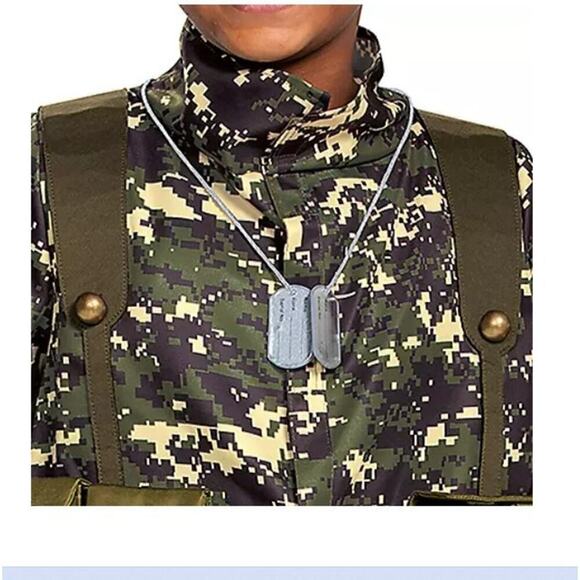 Soldier Uniform Costume Halloween USA Military Green Army Camo BDU Size 4-6 - Picture 4 of 9